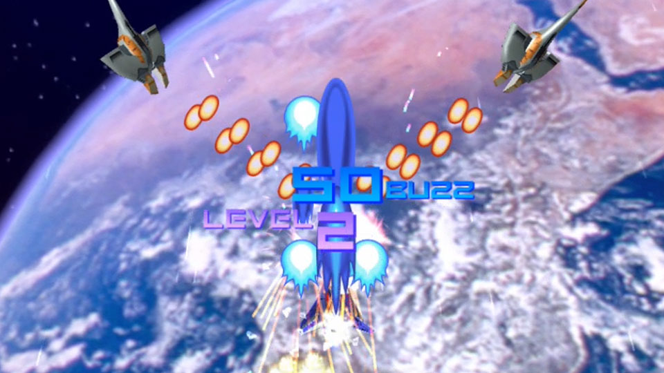 経験値が溜まるとレベルアップ！一定時間無敵に！